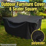 Waterproof 210d Oxford Cloth Cover for Outdoor Furniture Set - Protects from Uv Dust and Rain - 250x250x90cm - Black - Low Angle