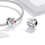 925 Sterling Silver Floral Beaded Diy Jewelry Set - 45-Degree Angle