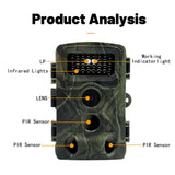 2 Lcd Infrared Night Vision Trail Camera For Wildlife Hunting - Top-Down View