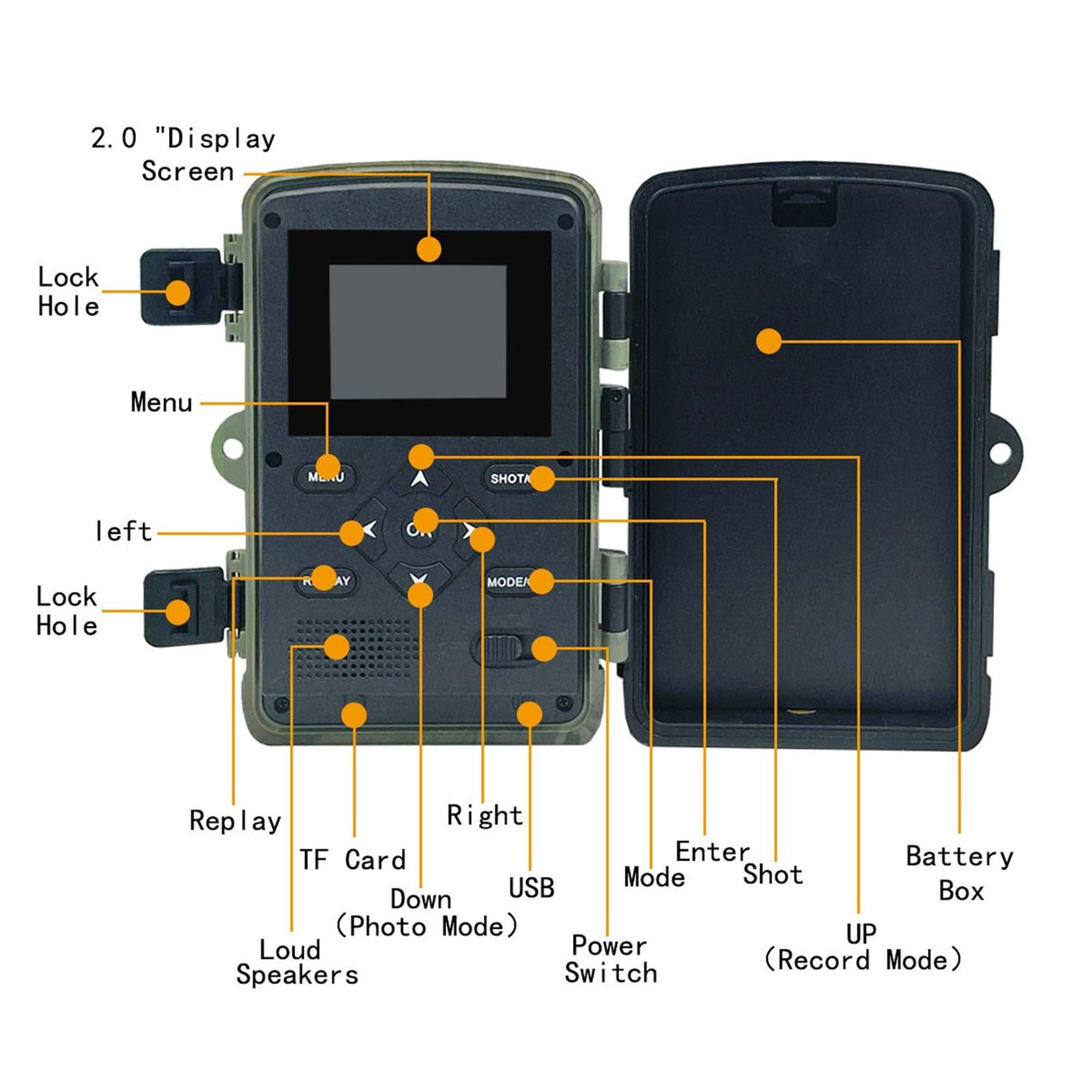 2 Lcd Infrared Night Vision Trail Camera For Wildlife Hunting