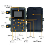2 Lcd Infrared Night Vision Trail Camera For Wildlife Hunting - 45-Degree Angle