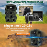 2 Lcd Infrared Night Vision Trail Camera For Wildlife Hunting - Rear View
