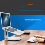 360 Degree Rotating Aluminum Laptop Stand - Efficient Cooling - Low Angle