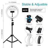 10.2 Rgbw Led Ring Light Kit with 1.1m Tripod & Phone Clamp - Rear View