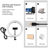 10.2 Rgbw Led Ring Light Kit with 1.1m Tripod & Phone Clamp - Close-Up Angle