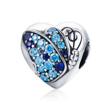 925 Sterling Silver Butterfly Flower Beads For Diy Bracelets & Necklaces - Front View