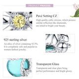 925 Sterling Silver Daisy & Firefly Crystal Bead Bracelet - 45-Degree Angle