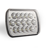 7 Inch 5X7 H4 15W Dc 9 - 30V 1500Lm Ip67 Car Truck Off - Road Vehicle Led Work Lights / Headlight With 15Leds Lamps - Front View