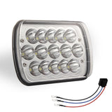 7 Inch 5X7 H4 15W Dc 9 - 30V 1500Lm Ip67 Car Truck Off - Road Vehicle Led Work Lights / Headlight With 15Leds Lamps - Side View