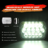 7 Inch 5X7 H4 15W Dc 9 - 30V 1500Lm Ip67 Car Truck Off - Road Vehicle Led Work Lights / Headlight With 15Leds Lamps - Extra Image