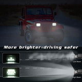 7 Inch 5X7 H4 15W Dc 9 - 30V 1500Lm Ip67 Car Truck Off - Road Vehicle Led Work Lights / Headlight With 15Leds Lamps - Extra Image