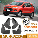 For Ford Ecosport 2013-2017 4Pcs / Set Car Auto Soft Plastic Splash Flaps Fender Guard - Side View