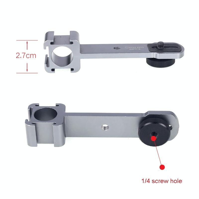 Three-Headed Hot Boot Adapter For Gimbal With Led Mic Mount