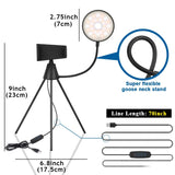 Dimmable Led Ring Lamp with Phone Tripod Stand