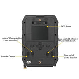 Night Vision Hunting Camera with Wide Angle and Low Battery Alert - Rear View