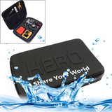 Portable Waterproof Travel Case for Action Cameras - Shockproof Fits Gopro Insta360 Dji - 22x16x7cm - Front View