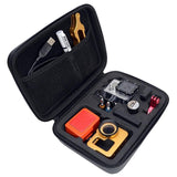 Portable Waterproof Travel Case for Action Cameras - Shockproof Fits Gopro Insta360 Dji - 22x16x7cm - 45-Degree Angle