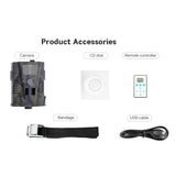 Waterproof Night Vision Hunting Trail Camera With Wide Angle And Pir Sensor - Close-Up Angle