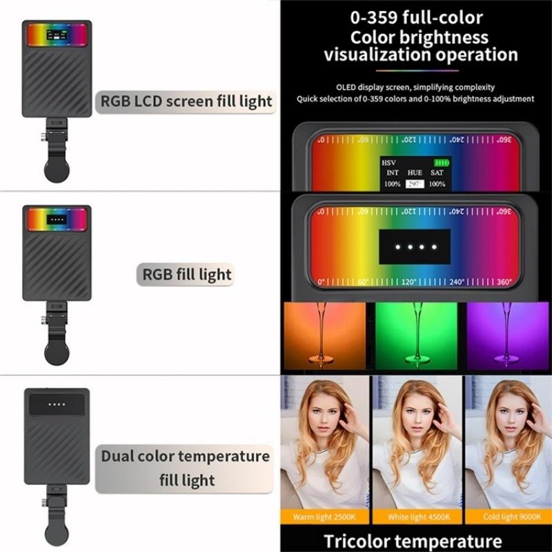 Portable Clip-on Fill Light for Mobile Devices - Three Light Modes