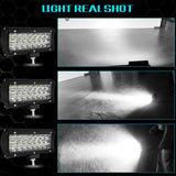 7 Inch 18W 1800Lm 3 Row Led Strip Light Working Refit Off - Road Vehicle Lamp Roof Strip Light - 45-Degree Angle
