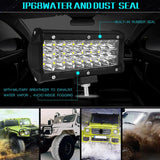 7 Inch 18W 1800Lm 3 Row Led Strip Light Working Refit Off - Road Vehicle Lamp Roof Strip Light - Close-Up Angle