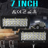 7 Inch 18W 1800Lm 3 Row Led Strip Light Working Refit Off - Road Vehicle Lamp Roof Strip Light - Extra Image