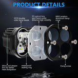 Car 3 Inch Continuous Two - Colour Spotlight 20W / 2000Lm / Dc9 - 30V - Side View