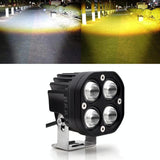 Car 3 Inch Continuous Two - Colour Spotlight 20W / 2000Lm / Dc9 - 30V - Top-Down View