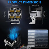 Car 3 Inch Continuous Two - Colour Spotlight 20W / 2000Lm / Dc9 - 30V - 45-Degree Angle