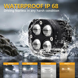 Car 3 Inch Continuous Two - Colour Spotlight 20W / 2000Lm / Dc9 - 30V - Rear View