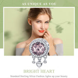 925 Sterling Silver Brilliant Heart Beads For Diy Bracelets & Necklaces - Low Angle