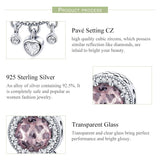 925 Sterling Silver Brilliant Heart Beads For Diy Bracelets & Necklaces - Extra Image