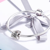 925 Sterling Silver Diy Bracelet Beads Warm Home - Close-Up Angle