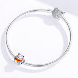925 Sterling Silver Fortune Cat Beads For Diy Bracelets & Necklaces - Close-Up Angle