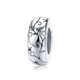 925 Sterling Silver Silicone Spacer For Bracelets - Front View