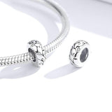 925 Sterling Silver Silicone Spacer For Bracelets - Top-Down View