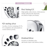 925 Sterling Silver Heart Footprint Beads For Diy Bracelets - 45-Degree Angle