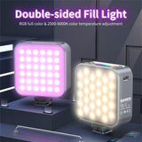 Portable Dimmable Rgb Fill Light for Photography and Phone - 45-Degree Angle