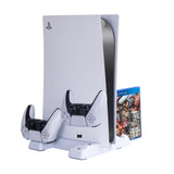 Multi-function Ps5 Stand with Game Disc Storage - 45-Degree Angle