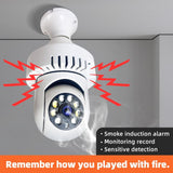 1080P Wifi Camera With Night Vision And Two-Way Voice - Smoke Alarm Bulb - Top-Down View