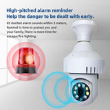 1080P Wifi Camera With Night Vision And Two-Way Voice - Smoke Alarm Bulb - 45-Degree Angle