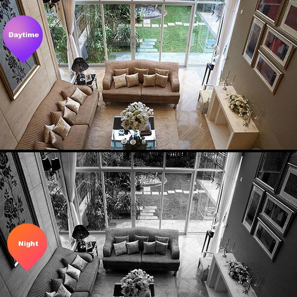 1080P Wifi Camera With Night Vision And Two-Way Voice - Smoke Alarm Bulb
