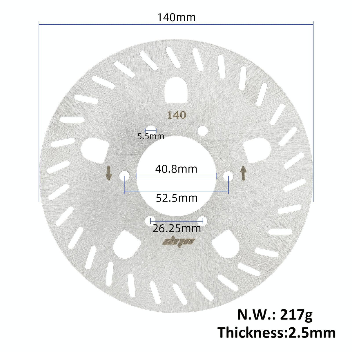 140Mm 6-Hole Disc Brake For Xiaomi Ninebot Electric Scooter Gt1 / Gt2