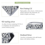 925 Sterling Silver Love Diamond Beads For Diy Bracelet - 45-Degree Angle