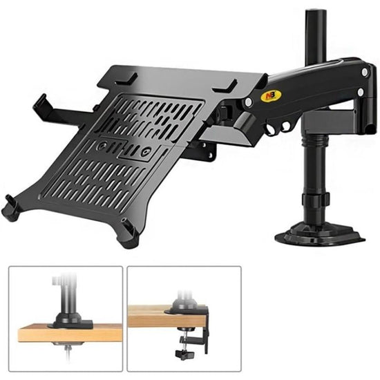 Full Motion Gas Spring Arm for 10-17 Inch Desktop / Laptop