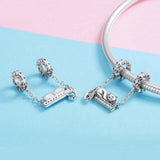 925 Sterling Silver Adorable Cat Pendant Necklace - Rear View