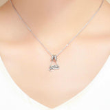 925 Sterling Silver Adorable Cat Pendant Necklace - Extra Image