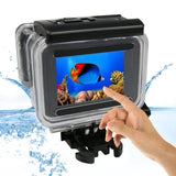 Touch Screen Housing for Gopro Hero 6 / 5 with Mount and Screw - Front View