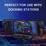 Steam Deck Oled Game Console With Digital Display And Metal Heat Sink - Close-Up Angle