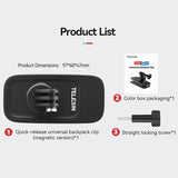 Universal Magnetic Backpack Mounting Bracket - Quick Release - Top-Down View